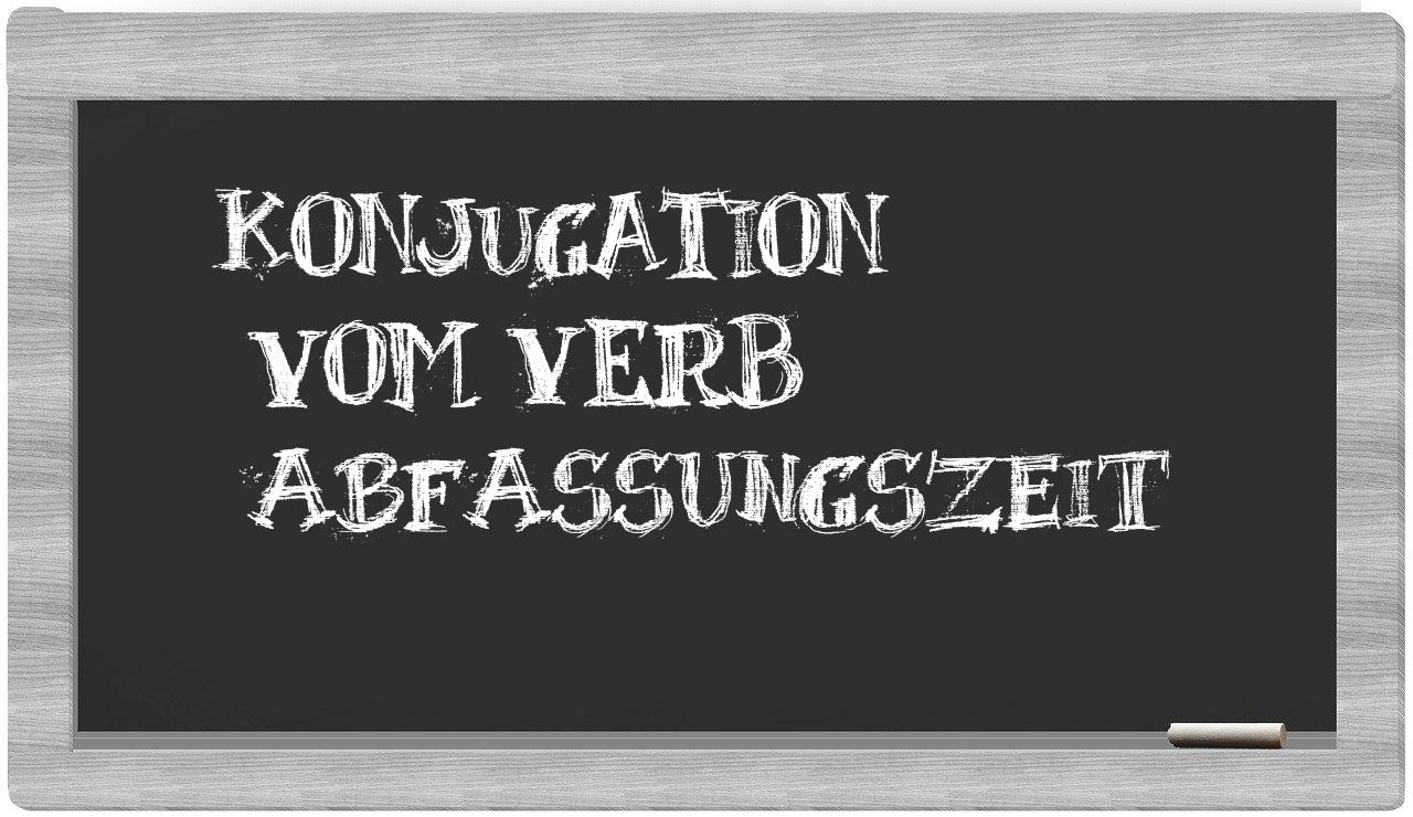 ¿Abfassungszeit en sílabas?