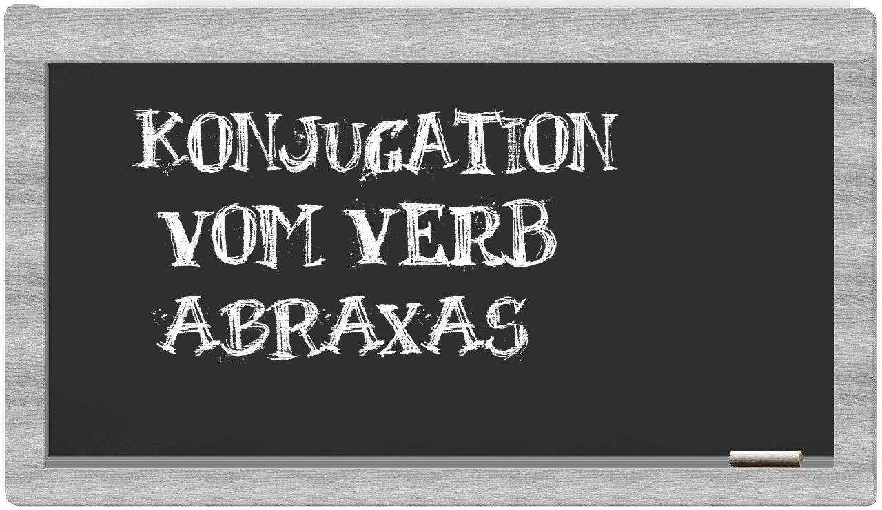 ¿Abraxas en sílabas?