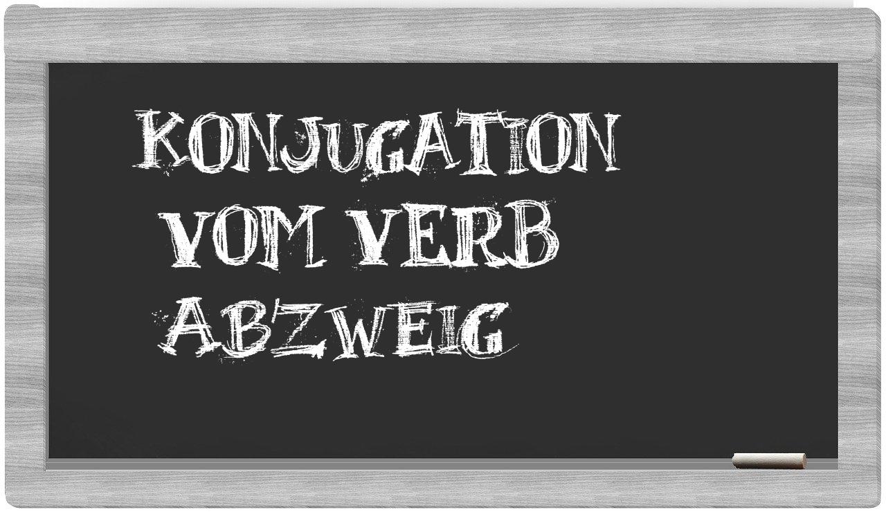 ¿Abzweig en sílabas?