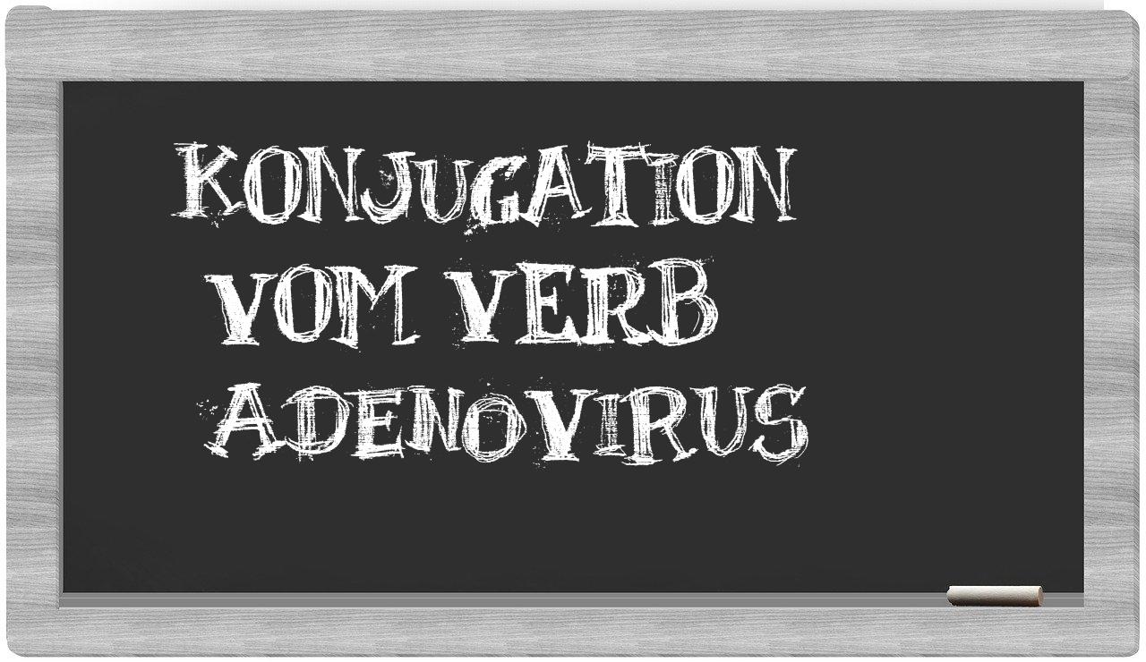 ¿Adenovirus en sílabas?