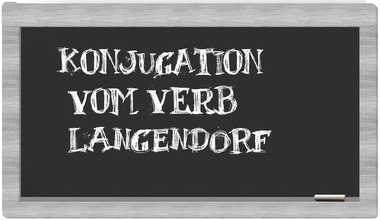 ¿Langendorf en sílabas?