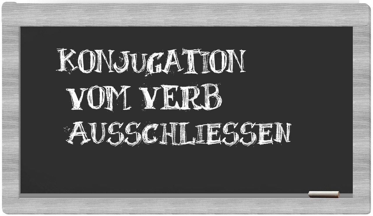 ¿ausschliessen en sílabas?