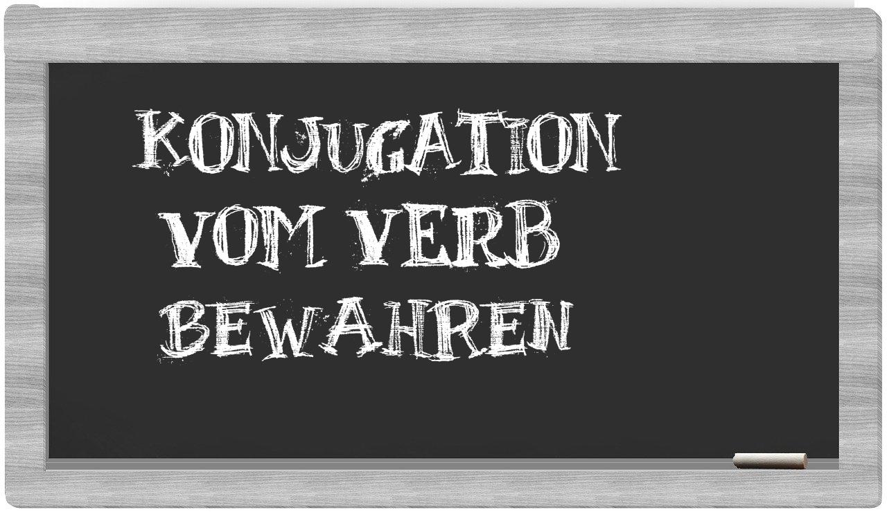 ¿bewahren en sílabas?