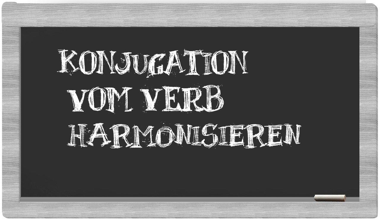 ¿harmonisieren en sílabas?