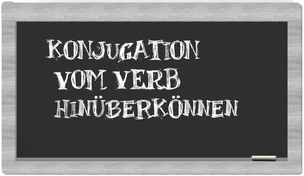 ¿hinüberkönnen en sílabas?