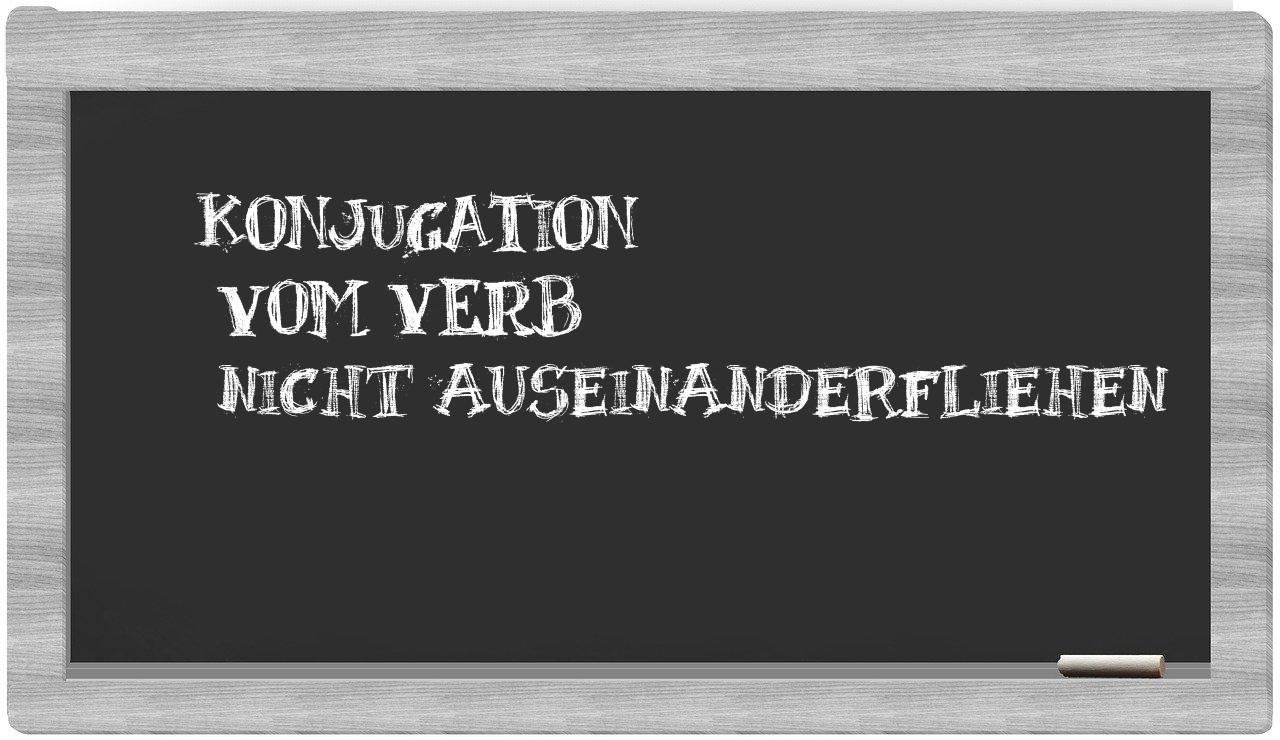 ¿nicht auseinanderfliehen en sílabas?