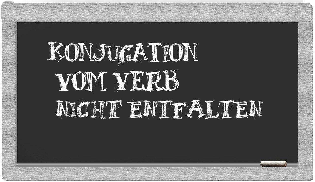 ¿nicht entfalten en sílabas?