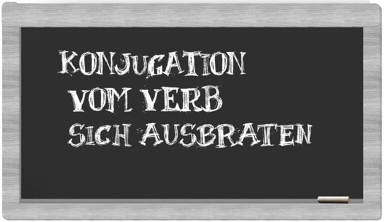 ¿sich ausbraten en sílabas?