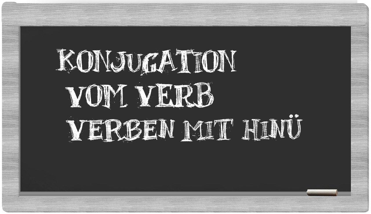 ¿verben mit hinü en sílabas?