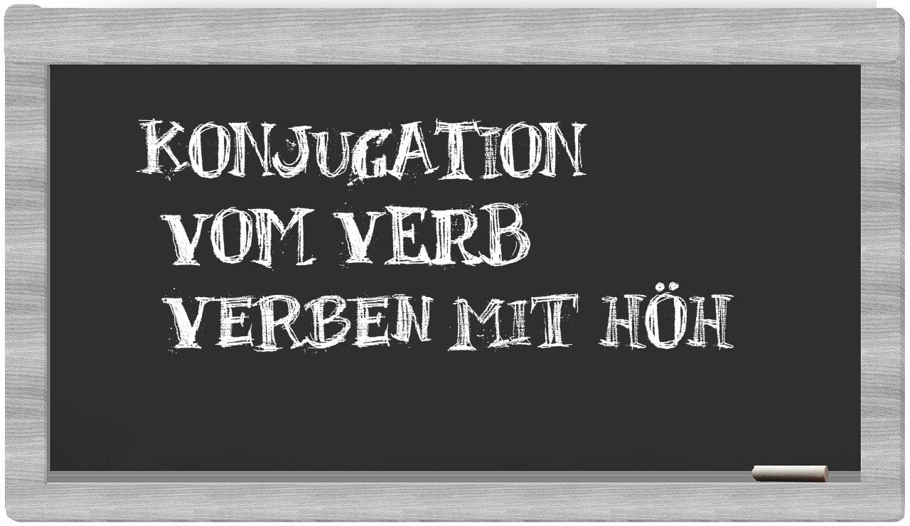 ¿verben mit höh en sílabas?