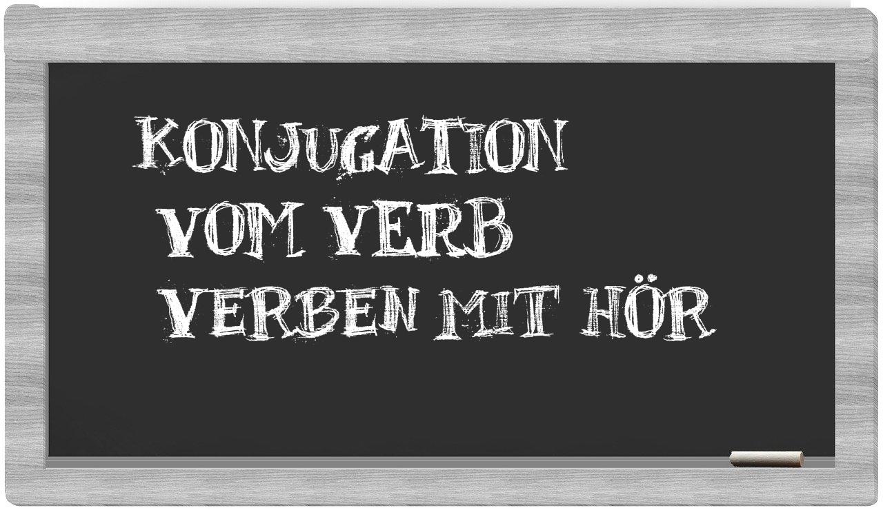 ¿verben mit hör en sílabas?