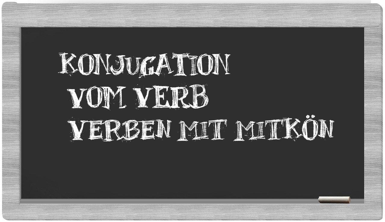 ¿verben mit mitkön en sílabas?